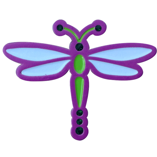 ReadyGolf: Dragonfly Ball Marker & Hat Clip with Crystals