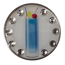 BELLA Swarovski Crystal Exchange Ball Marker & Hat Clip - Blue Hawaii