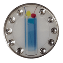 BELLA Swarovski Crystal Exchange Ball Marker & Hat Clip - Blue Hawaii