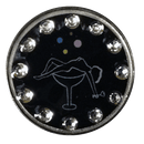 BELLA Swarovski Crystal Exchange Ball Marker & Hat Clip - Drunk Lady