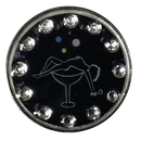 BELLA Swarovski Crystal Exchange Ball Marker & Hat Clip - Drunk Lady