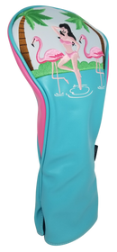 Flamingo Girl Embroidered Headcover by ReadyGOLF - Driver