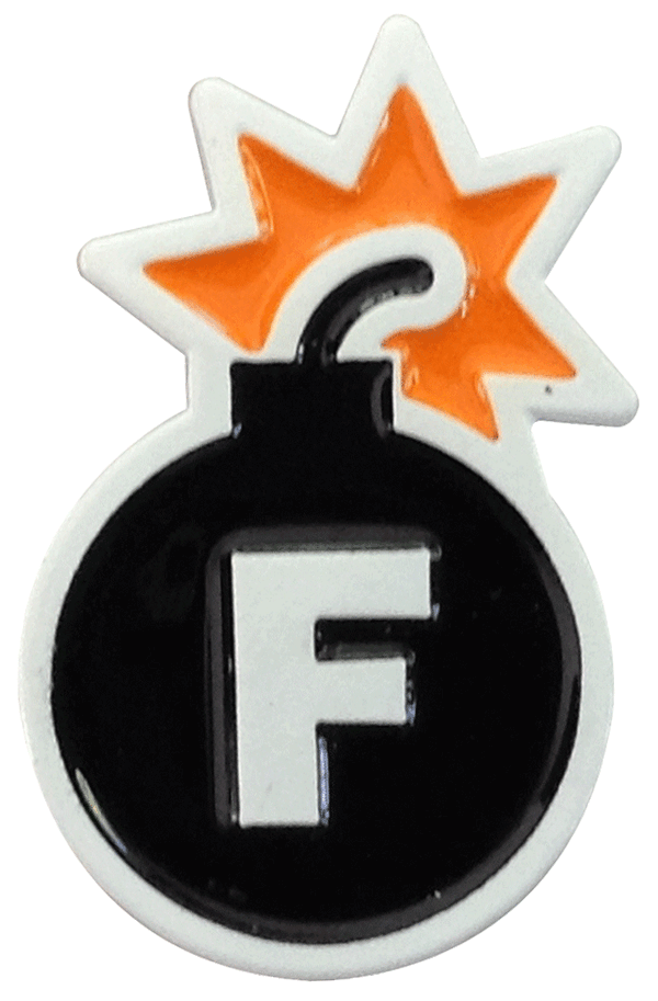 ReadyGOLF: F-Bomb Black Ball Marker & Hat Clip