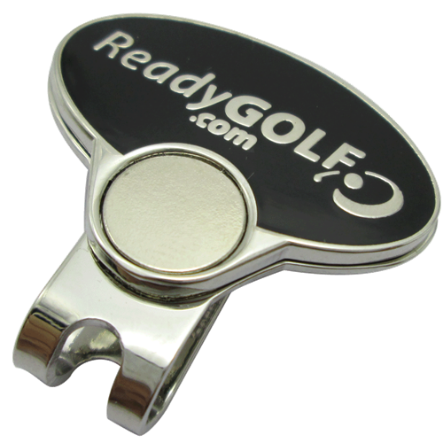 ReadyGolf: Hand Gesture - Fingers Crossed Hand Gesture Ball Marker & Hat Clip with Crystals