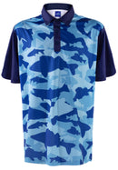 Fish Camo Mens Golf Polo Shirt by ReadyGOLF