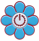 ReadyGolf: Hippie Flower Ball Marker & Hat Clip with Crystals - Flower Power