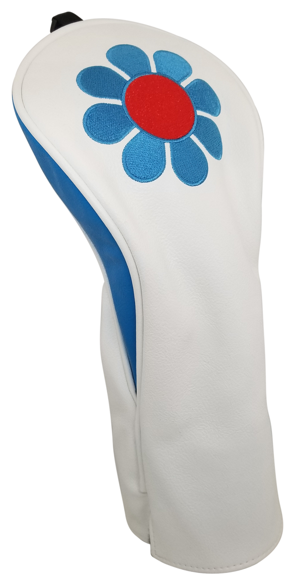 ReadyGolf: Embroidered Fairway Headcover - Flower Power (Blue)