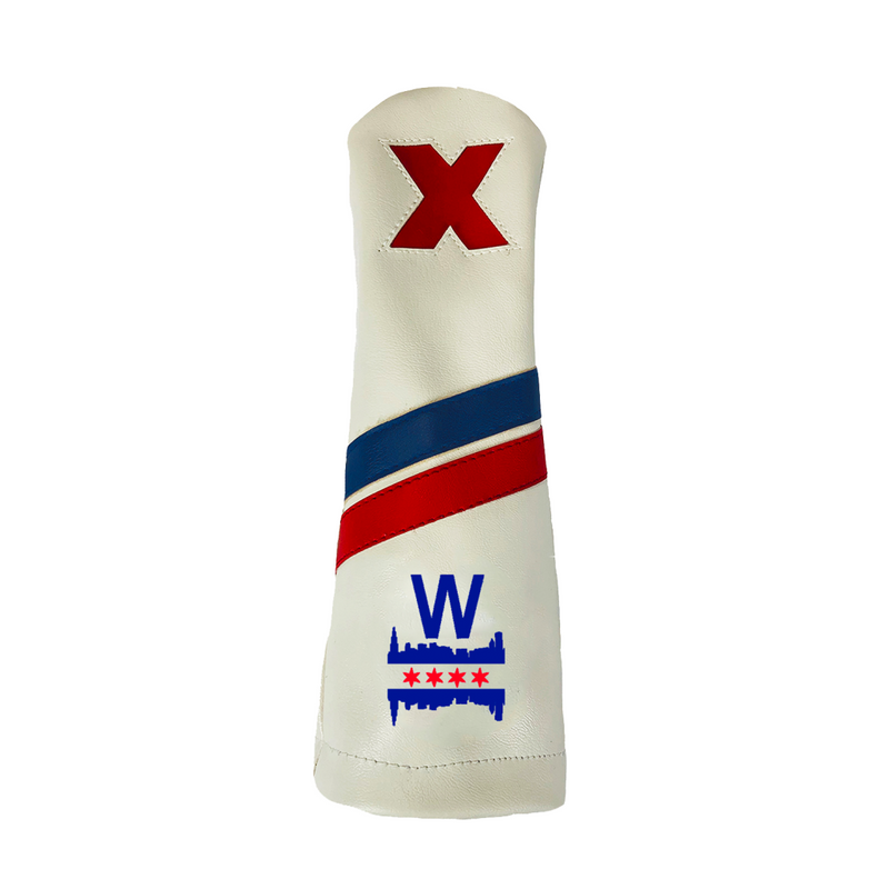 Sunfish: DuraLeather Headcovers - Fly the W Chicago Skyline - Cubs