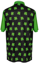 Four-Leaf Clover (Lime Green) Mens Golf Polo Shirt by ReadyGOLF