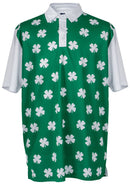 Four-Leaf Clover (White) Mens Golf Polo Shirt by ReadyGOLF