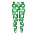 Four-Leaf Clover (White) Women's All-Over Leggings by ReadyGOLF