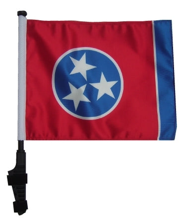 SSP Flags: 11x15 inch Golf Cart Flag with Pole - Tennessee