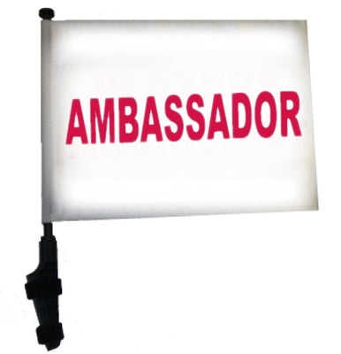 SSP Flags: 11x15 inch Golf Cart Flag with Pole - Ambassador