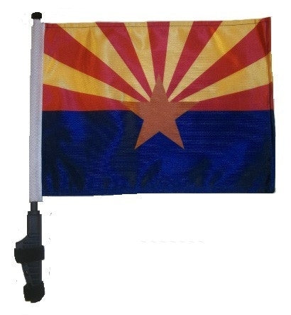 SSP Flags: 11x15 inch Golf Cart Flag with Pole - State of Arizona