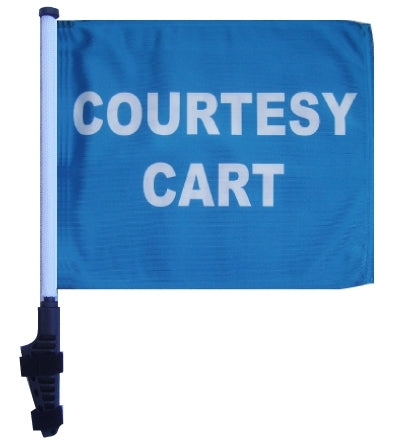 SSP Flags: 11x15 inch Golf Cart Flag with Pole - Courtesy Cart