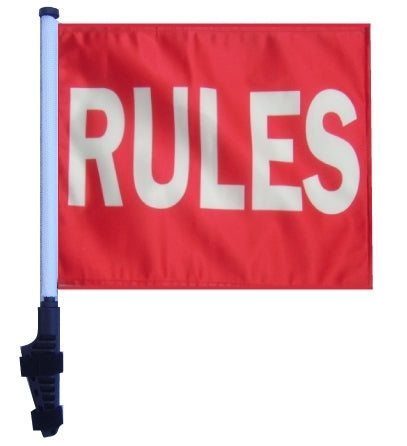 SSP Flags: 11x15 inch Golf Cart Flag with Pole - Rules