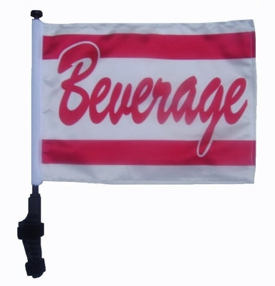 SSP Flags: 11x15 inch Golf Cart Flag with Pole - Beverage