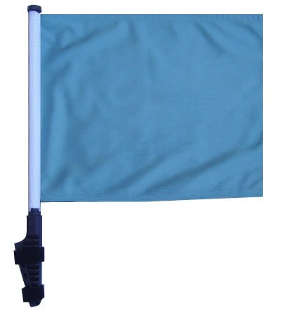 SSP Flags: 11x15 inch Golf Cart Flag with Pole - Light Blue/ Sky Blue