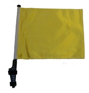 SSP Flags: 11x15 inch Golf Cart Flag with Pole - Yellow