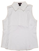 Golftini Women's Ric Rac Sleeveless Stretch Pique Cotton Polo (Size Large) SALE