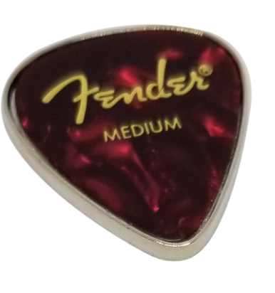 ReadyGolf: Fender Guitar Pick Ball Marker & Hat Clip - Red