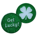 ReadyGolf: Get Lucky / Four Leaf Clover Shamrock 2-Sided Ball Marker