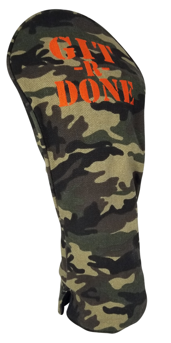 GIT-R-DONE Camo Embroidered Driver Headcover by ReadyGOLF