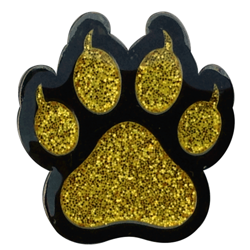 ReadyGolf: Cat Paw Print Gold Ball Marker & Hat Clip