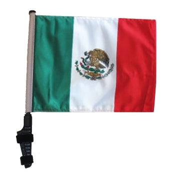 SSP Flags: 11x15 inch Golf Cart Flag with Pole - Mexico