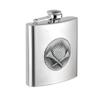 Golf Design 8oz Flask by Big Easy Tobacco Company