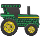 ReadyGolf: Green Tractor Ball Marker & Hat Clip with Crystals