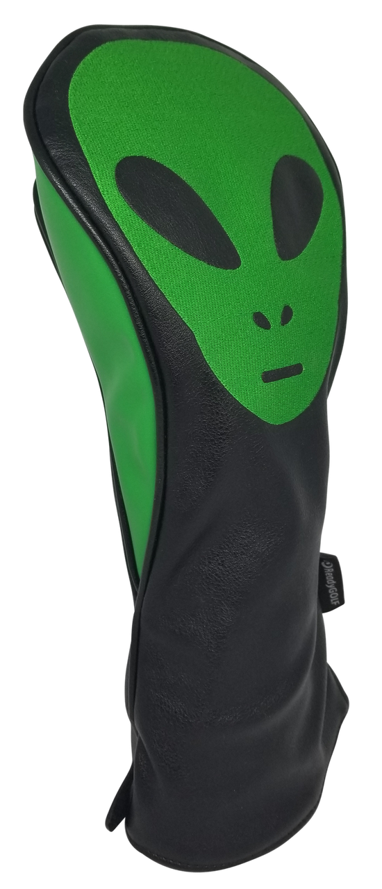 Green Alien Embroidered Driver Headcover by ReadyGOLF