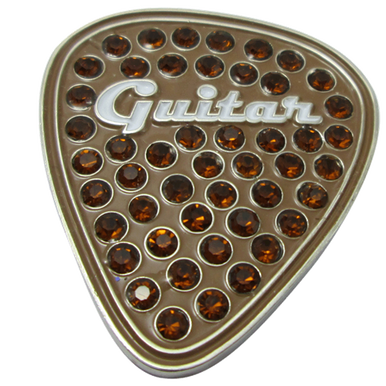 ReadyGolf: Guitar Pick Ball Marker & Hat Clip with Crystals
