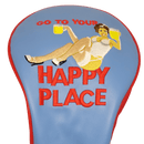 Happy Place Embroidered Driver Headcover by ReadyGOLF