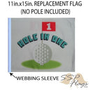 SSP Flags: 11x15 inch Golf Cart Replacement Flag - Hole in One
