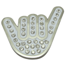 ReadyGolf: Hang Loose Shaka Sign Ball Marker & Hat Clip with Crystals