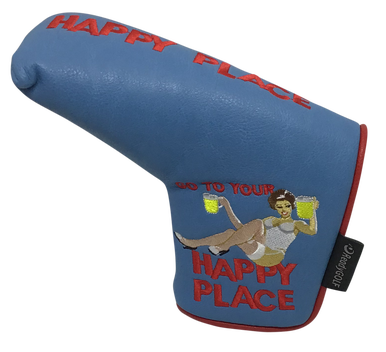Happy Place Embroidered Putter Cover - Blade by ReadyGOLF