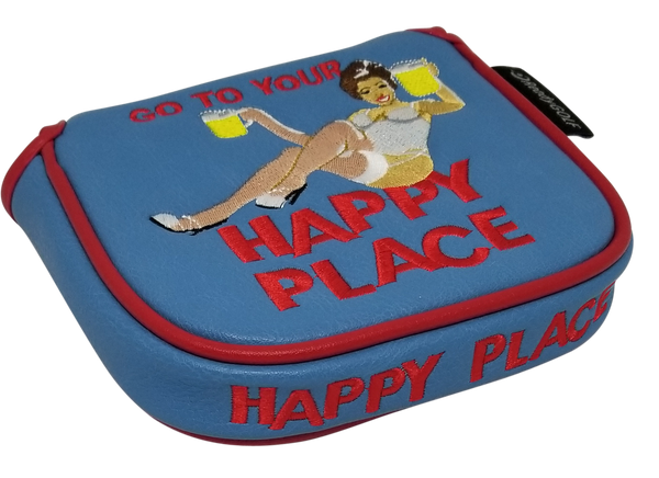 Happy Place Embroidered Putter Cover - XL Mallet