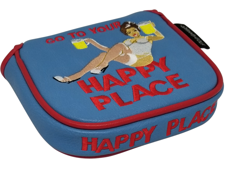 Happy Place Embroidered Putter Cover - XL Mallet