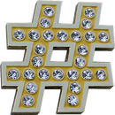 ReadyGolf: Hashtag Ball Marker & Hat Clip with Crystals