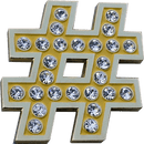 ReadyGolf: Hashtag Ball Marker & Hat Clip with Crystals