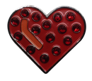 ReadyGolf: Heart Ball Marker & Hat Clip with Crystals
