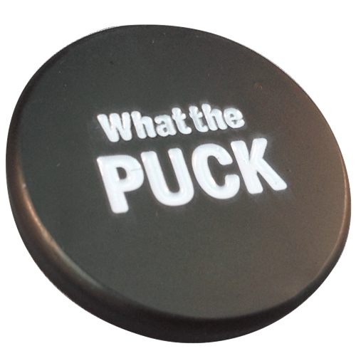 ReadyGolf: Hockey Puck Ball Marker & Hat Clip - What The Puck