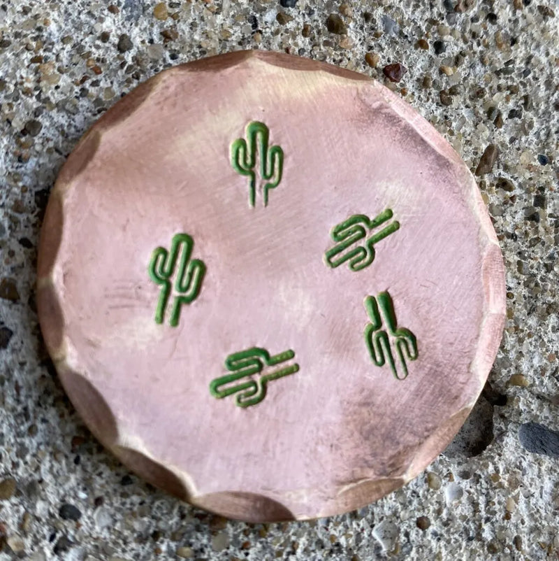 Sunfish: Hand Stamped Copper Ball Marker - Dancing Cactus