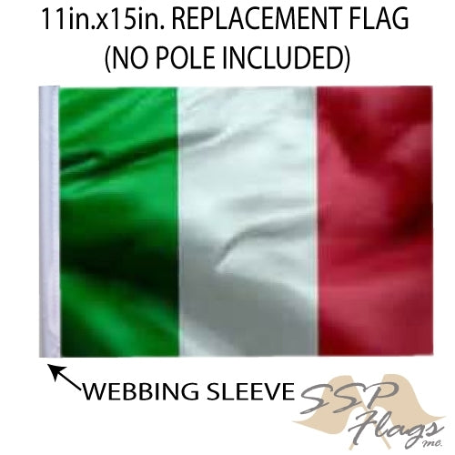 SSP Flags: 11x15 inch Golf Cart Replacement Flag - Italy