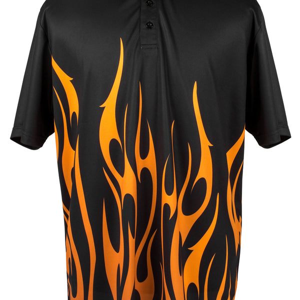 I'm On Fire Men's Golf Polo Shirt | Biker Style | ReadyGOLF