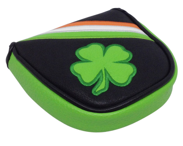 Irish Shamrock Embroidered Putter Cover by ReadyGOLF - Mallet