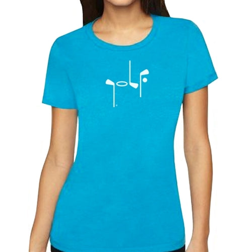 It Says Golf: Women's Premium T-Shirt - Turquoise - SALE