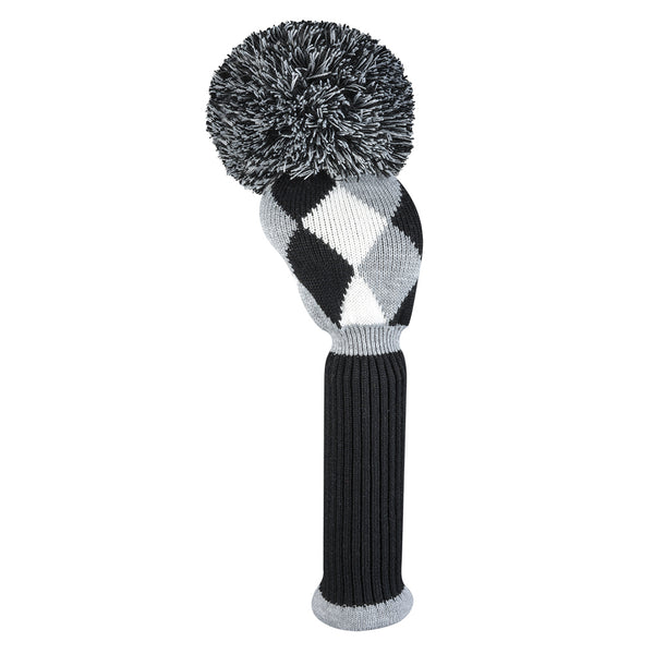 Just 4 Golf: Driver Headcover - Diamond - Gray Black and White