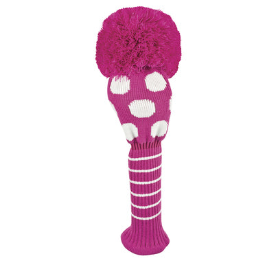Just 4 Golf: Driver Headcover - Large Dot - Pink & White